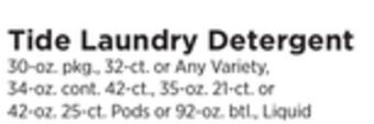 ShopRite Laundry detergent offer