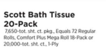 ShopRite Bath tissue 20-pack offer