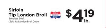ShopRite Sirloin tip london broil offer