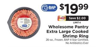ShopRite Extra large cooked shrimp ring offer