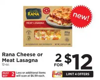 ShopRite Cheese or meat lasagna offer