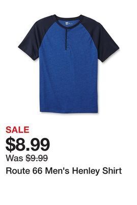 Kmart Route 66 men's henley shirt offer