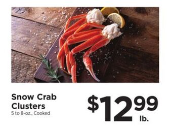 ShopRite Snow crab clusters offer