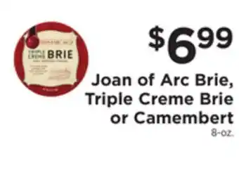 ShopRite Joan of arc brie, triple creme brie or camembert offer