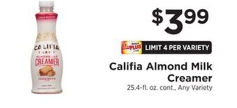 ShopRite Almond milk creamer offer