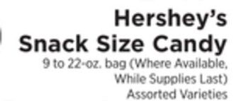 ShopRite Snack size candy offer