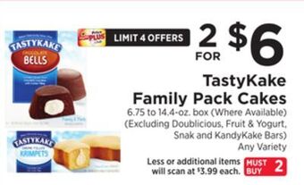 ShopRite Family pack cakes offer
