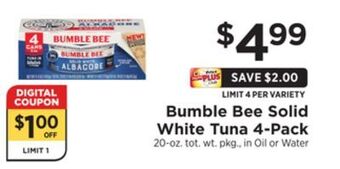 ShopRite Solid white tuna 4-pack offer