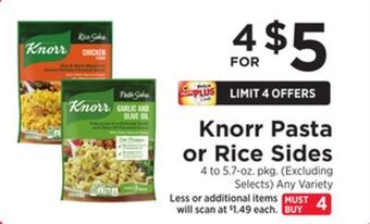 ShopRite Pasta or rice sides offer