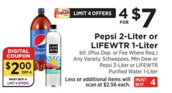 ShopRite Pepsi 2-liter or lifewtr 1-liter offer