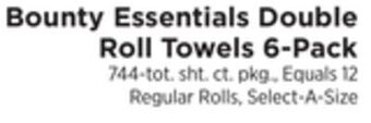 ShopRite Double roll towels 6-pack offer