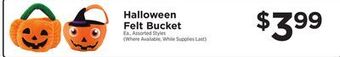 ShopRite Halloween felt bucket offer
