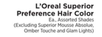 ShopRite Superior preference hair color offer