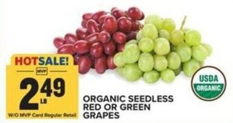 Food Lion Organic Seedless Red or Green Grapes offer