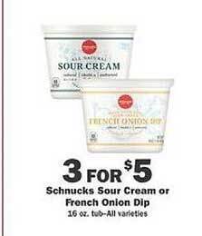 Schnucks Schnucks sour cream or french onion dip offer