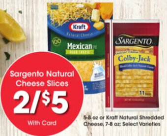 Kroger Sargento Natural Cheese Slices offer