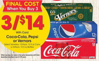 Kroger Coca-Cola, Pepsi or Vernors offer