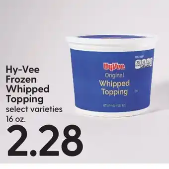 Hy-Vee Frozen whipped cream offer
