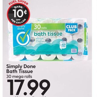 Hy-Vee Simply done bath tissue offer