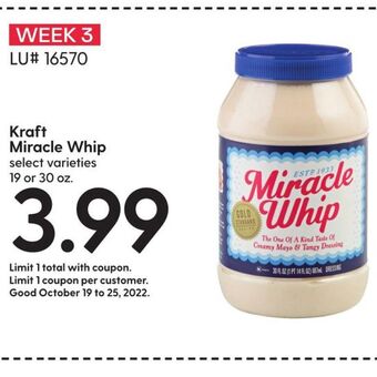 Hy-Vee Kraft miracle whip offer
