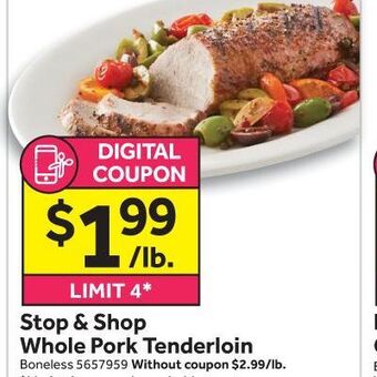 Stop&Shop Whole pork tenderloin offer