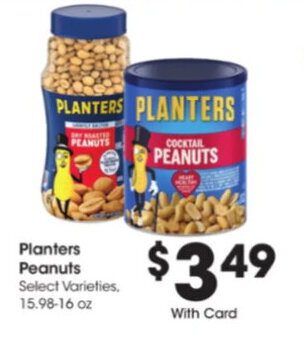 Kroger Planters Peanuts offer