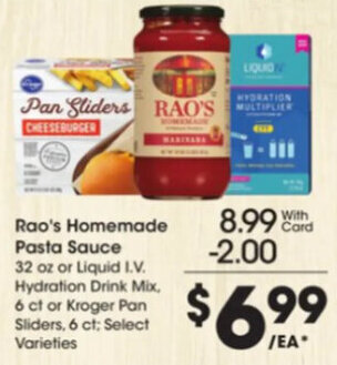 Kroger Rao's Homemade Pasta Sauce offer