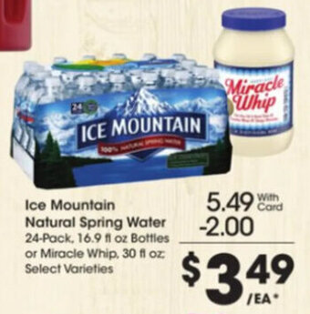 Kroger Ice Mountain Natural Spring Water offer