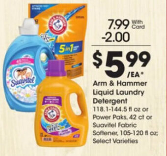 Kroger Arm & Hammer Liquid Laundry Detergent offer