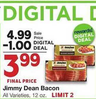Market Street Jimmy dean bacon offer