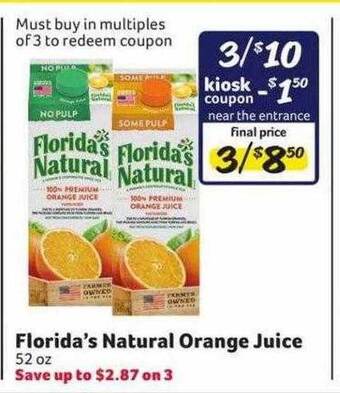Weis Markets Florida's natural orange juice offer