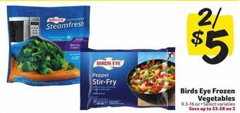 Weis Markets Birds eye frozen vegetables offer