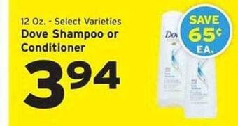 Weis Markets Dove shampoo or conditioner offer