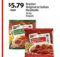 Aldi Bremer original or italian meatballs offer