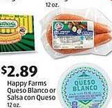 Aldi Happy farms queso blanco or salsa con queso offer