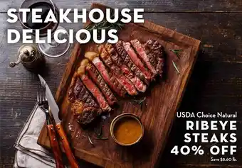 Bristol Farms Usda choice natural ribeye steaks offer