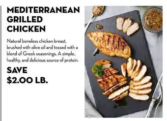 Bristol Farms Mediterranean grilled chicken offer