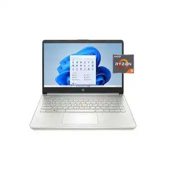 Walmart Hp 14" fhd, amd ryzen 3-3250, 4gb ram, 128gb ssd, silver, windows 11 (s mode), 14-fq0110wm offer