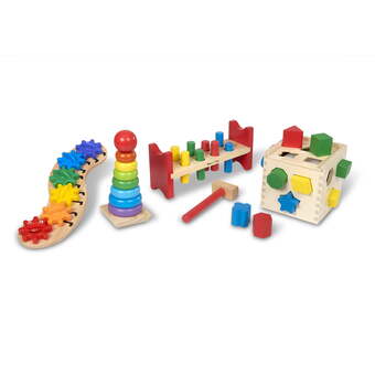 Walmart Melissa & doug 4 wooden classic rainbow learning toys offer