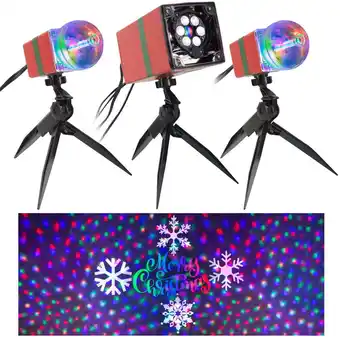 Walmart Christmas lightshow projection lightsync with sound star spinner (rgb) whirl-a-motion static merry christmas offer