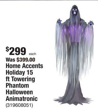 The Home Depot Home accents holiday 15 ft towering phantom halloween animatronic offer
