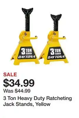 Harbor Freight Tools 3 ton heavy duty ratcheting jack stands, yellow offer