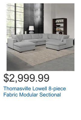 Costco Thomasville lowell 8-piece fabric modular sectional offer