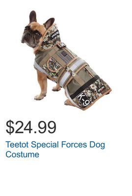 Costco Teetot special forces dog costume offer