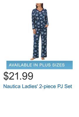 Costco Nautica ladies' 2-piece pj set offer