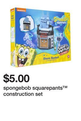 Five Below Spongebob squarepants™ construction set offer