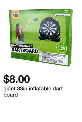 Five Below Giant 33in inflatable dart board offer