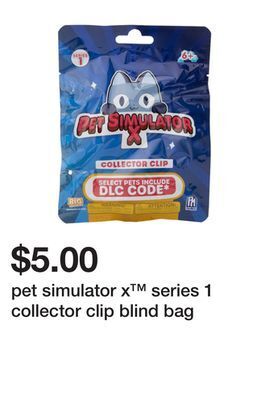 Five Below Pet simulator x™ series 1 collector clip blind bag offer