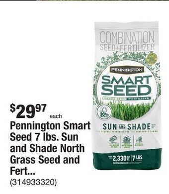 The Home Depot Pennington smart seed 7 lbs. sun and shade north grass seed and fertilizer offer