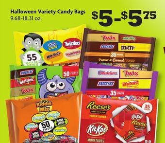 Family Dollar Halloween variety candy bags offer